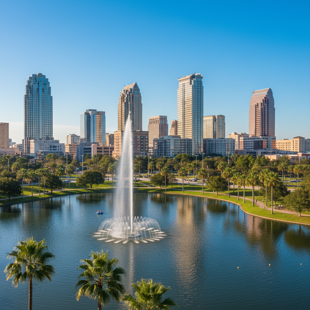 Orlando Florida skyline representing retirement planning services